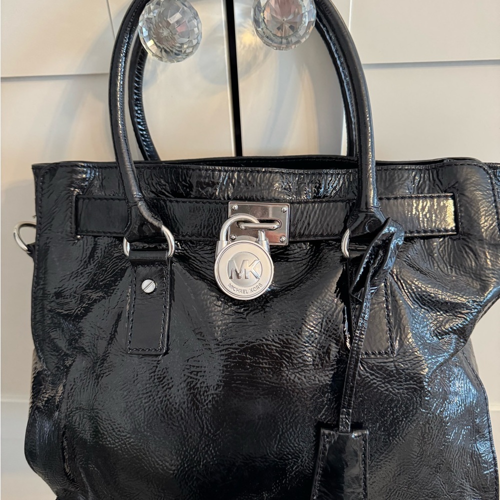 Michael Kors Black Tote with Silver Hardware